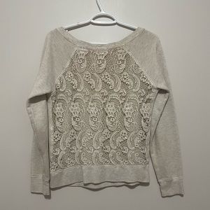 Crochet back long sleeve